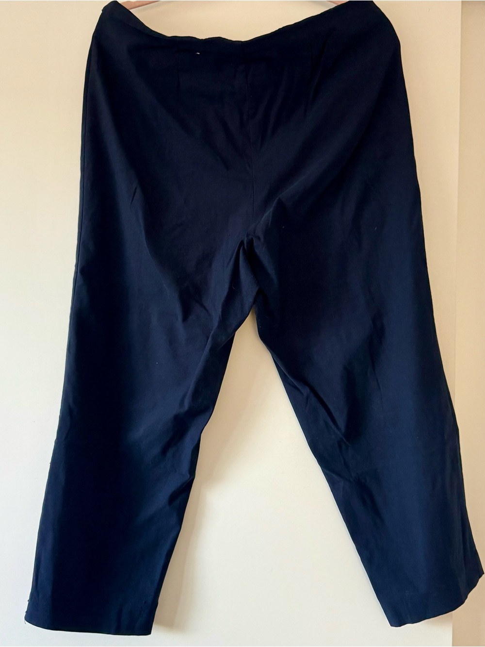 Michel Studio Navy and White Label Dress Capri Pants